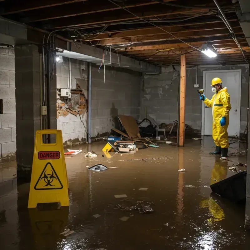 Flooded Basement Electrical Hazard in Eunice, LA Property